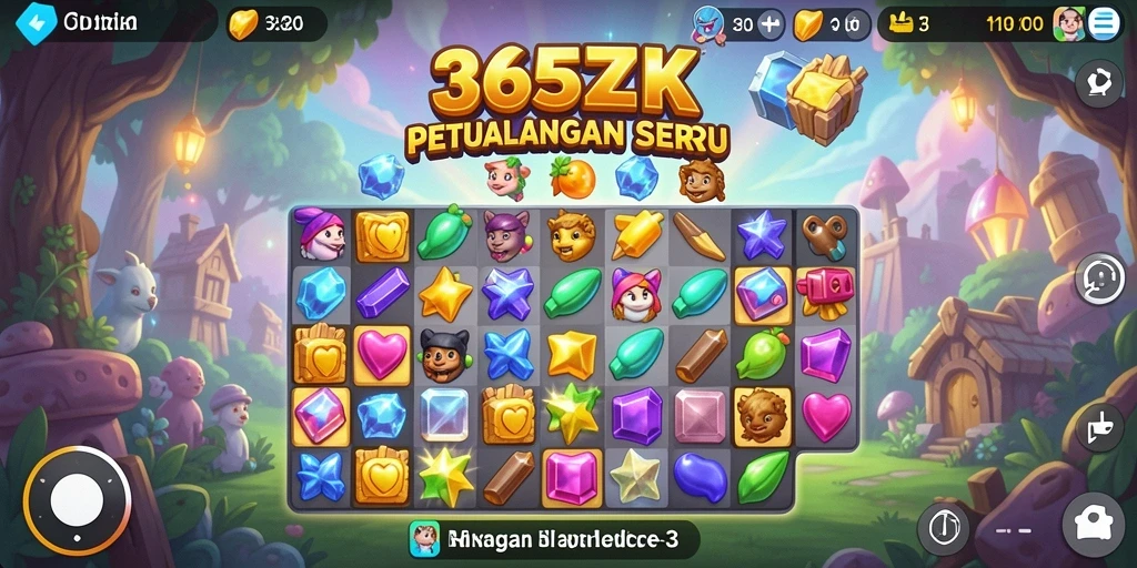 Tampilan gameplay seru dari 365ZK yang penuh warna.