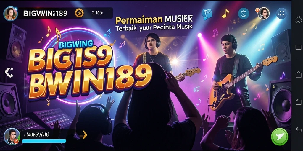 Tampilan gameplay BIGWIN189 dengan berbagai lagu dan mode permainan.