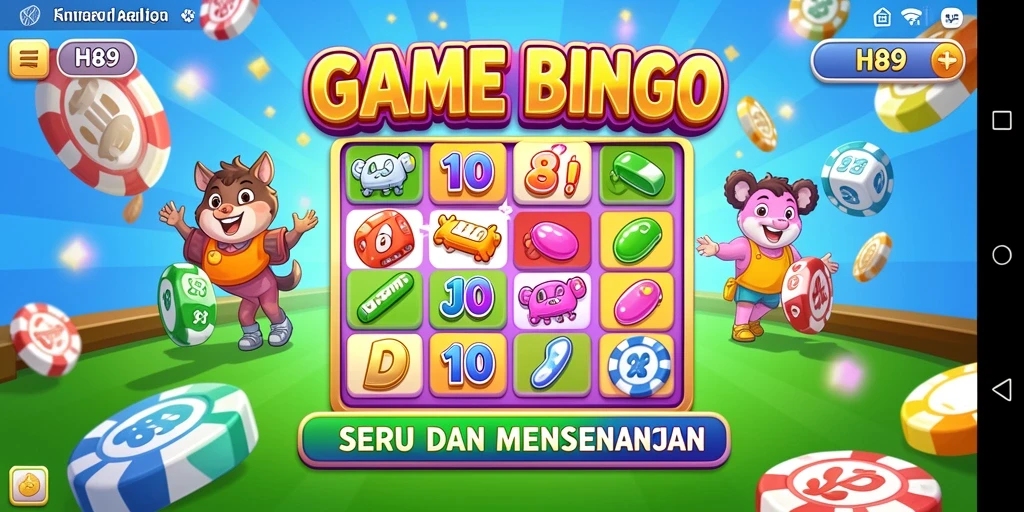 Screenshot utama H89 menampilkan gameplay Bingo yang seru dan interaktif.