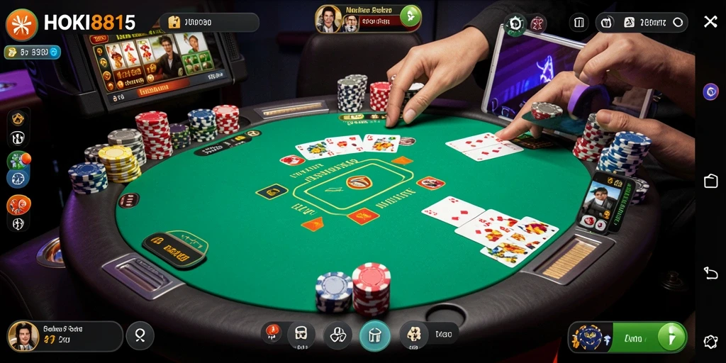 Tampilan menarik dari gameplay Poker HOKI8815.
