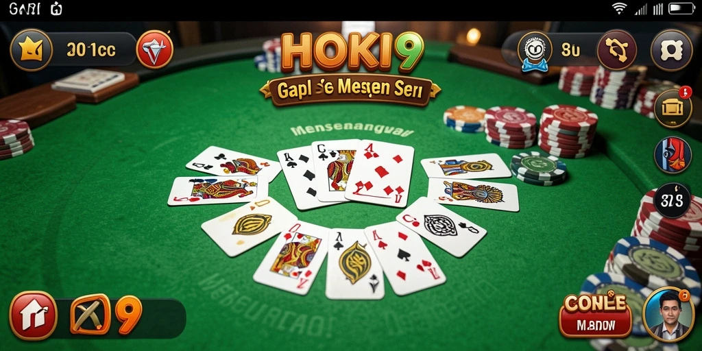 Screenshot utama HOKI9 menampilkan serunya permainan Gaple.