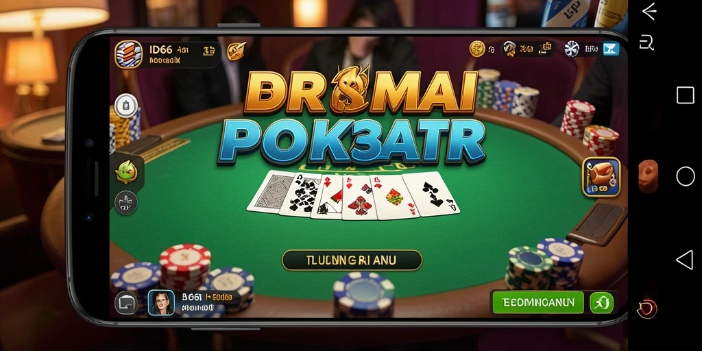 Tampilan gameplay ID66 yang menarik dengan suasana permainan Poker.