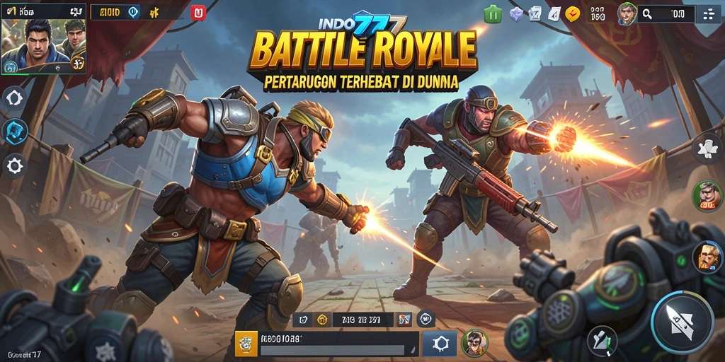 Gameplay Battle Royale yang seru dan kompetitif dalam INDO777.