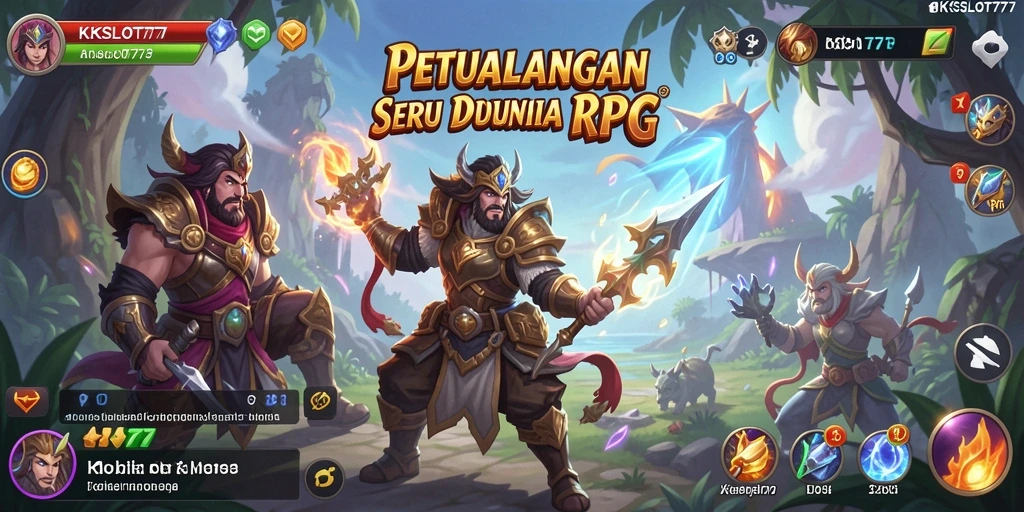 Screenshot KKSLOT777 menampilkan aksi epic dalam permainan RPG.