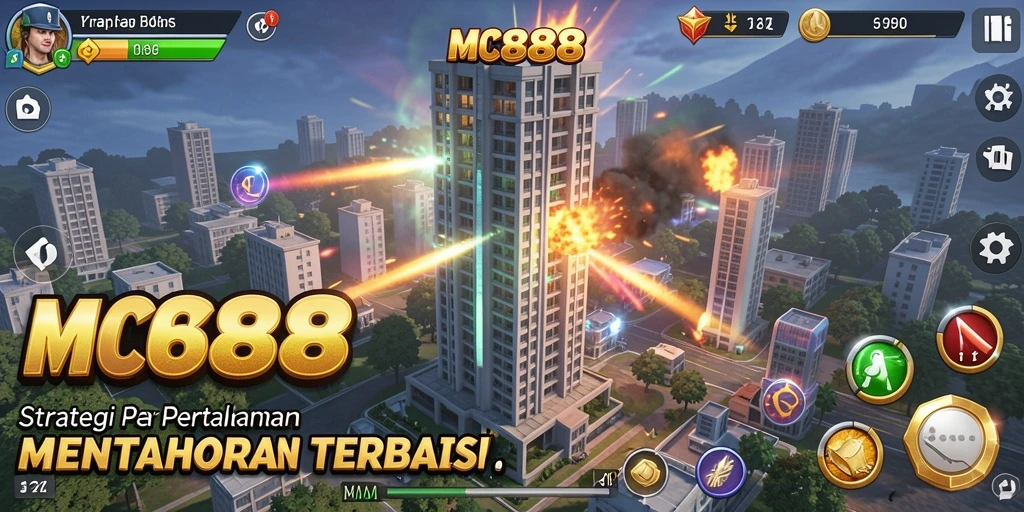 Screenshot gameplay Tower Defense MC888 yang menampilkan aksi seru.