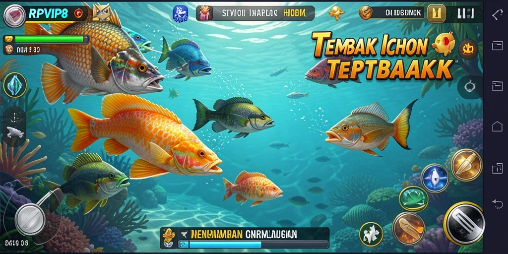 Tampilan gameplay RPVIP8 yang seru dan menantang dalam menembak ikan.